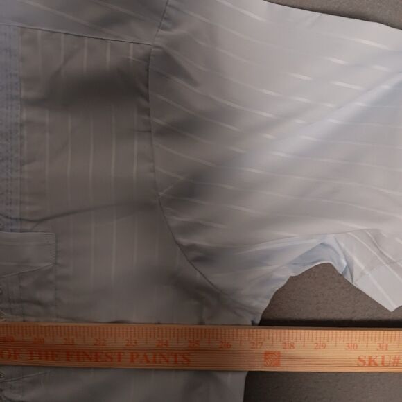 90s Genuine Guayabera Haband Cuban Style AQUA blue Embroidered Shirt XXL -NWOT - Picture 4 of 15